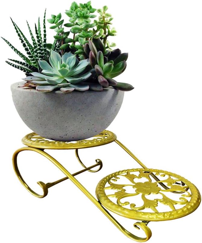 plant stand (Gold, 2 Tier) Rootora