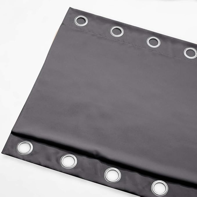 NICETOWN Outdoor Curtain Waterproof Extra Long 108" for Patio, Windproof Energy Saving Top and Bottom Stainless Steel Grommets Blackout Outdoor Drape for Porch, 1 Piece, 84" Wide, Grey NICETOWN