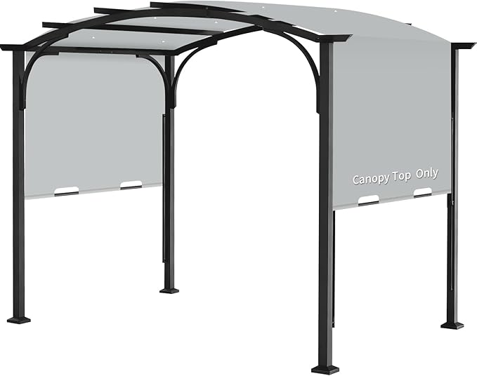 Pergola Canopy Replacement Cover for Lowe's Allen + Roth 10x10 Ft Freestanding Pergola, 200" x 103" Shade Cover, Compatible with Model #L-PG152PST-B,Cover Only (Gray) Iheqard