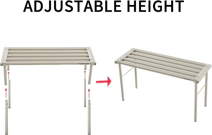 SBDSBD OUTEROOM Metal Plant Stand, Rust-proof Aluminum Flower Pot Stand, Plants Display Stands Decoration Racks for Living Room Balconies and Gardens (120 White) GardeningLifestyle