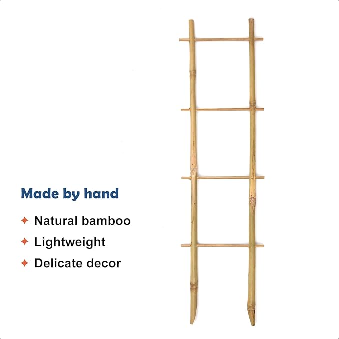 3Pack Bamboo Trellis 16 Inch Ladder Shaped Small Plant Trellis for Indoor Potted Plants Climbing Monstera Orchid Vine Hoya Houseplant Coloringyourleisuretime