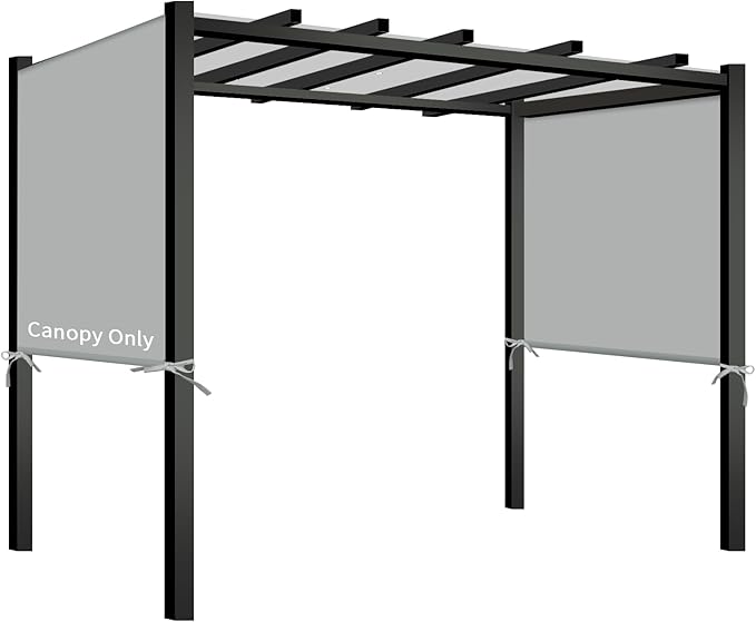17x6.8 Ft Universal Pergola Replacement Canopy, Outdoor Canopy Shade Cover(Cover Only) (Gray) TNGAN