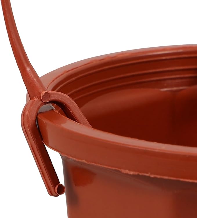 YARNOW 10 Pack Plastic Hanging Planters with Drainage Holes & Chains, 3.5 Inch Hanging Pots for Plants Indoor Balcony Garden Patio YARNOW
