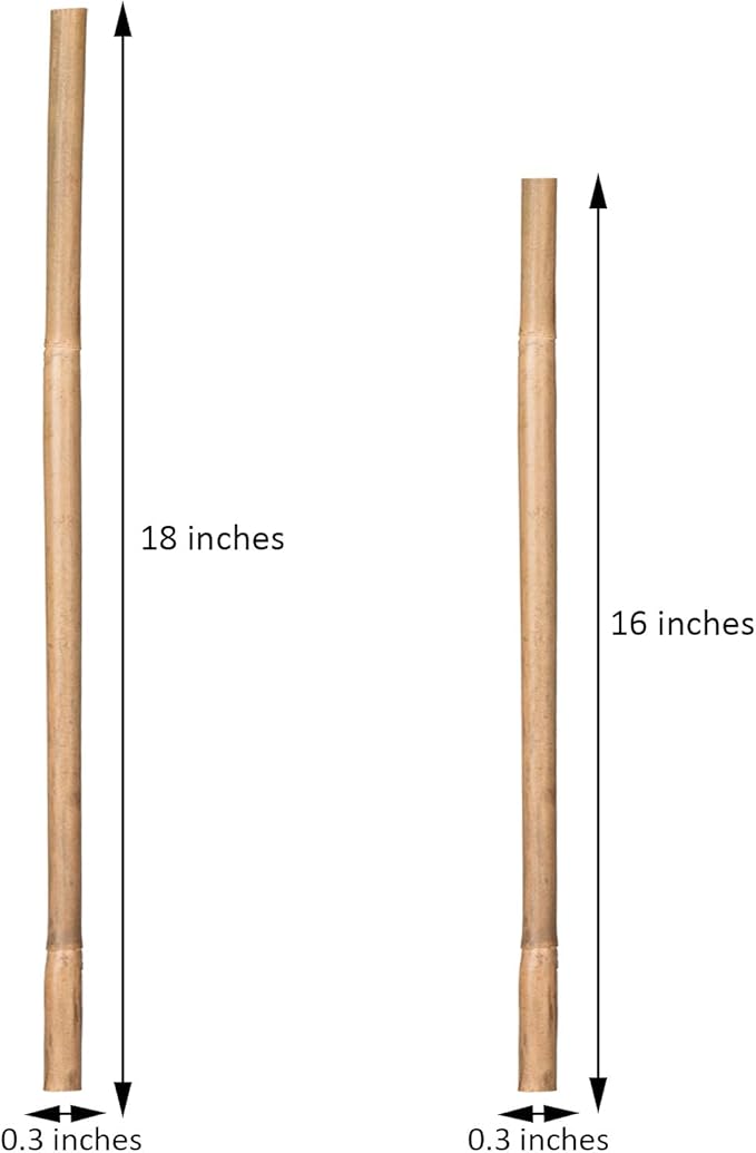 Plant Stakes Natural Garden Bamboo Sticks for Indoor and Outdoor Plants, GAGINANG 20pcs Plant Support Stakes for Tomatoes, Beans, Potted Plants - 16 inches GAGANANG