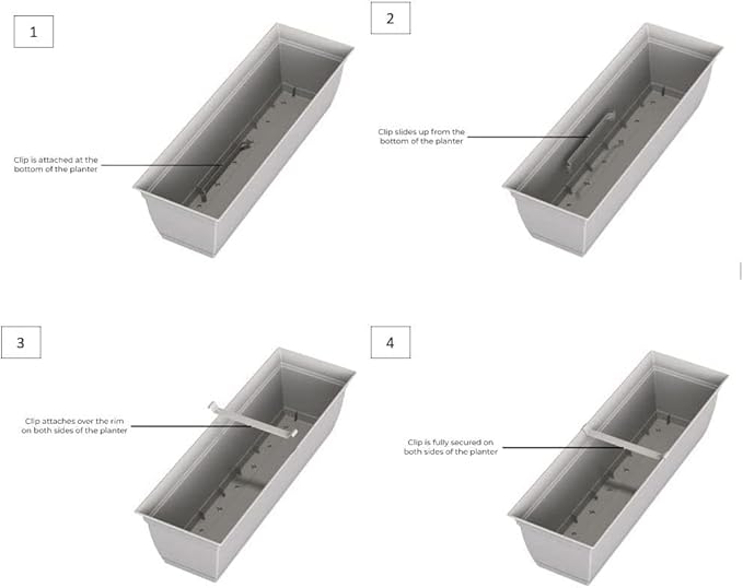 The HC Companies 24" Eclipse Plastic Window Box 7.76"x24"x6.57" in Clay Color TheHCCompanies