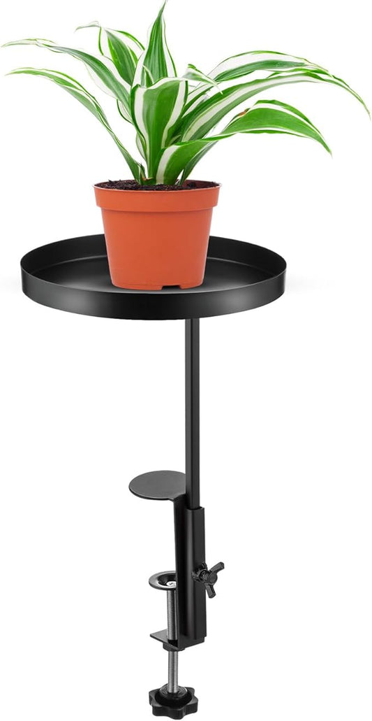1 Pcs Window Sill Plant Shelf 7.9''D x 14.2''H Adjustable Window Shelf Windowsill Clamp Tray for Indoor Plants Metal Windowsill Extension Tray Planter Floating Shelves for Indoor Outdoor Teenyyou
