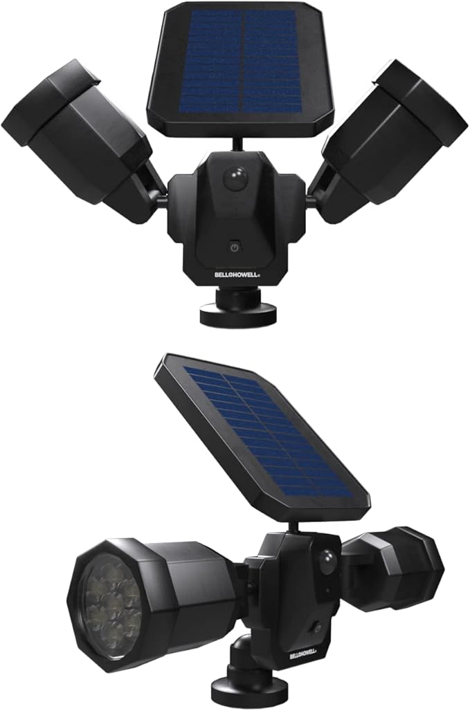 Bell+Howell Bionic Spotlight Duo Deluxe Solar Lights: Effortless Outdoor Illumination, Motion Sensor, Super Bright LEDs, Waterproof Landscape Lights for Patio, Yard, Garden- No Batteries Required! BellHowell
