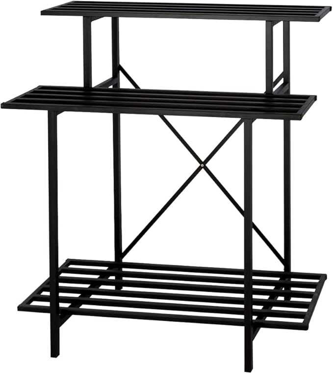 Zhongma 3 Tier Sturdy Plant Stand Space-Saving Heavy Duty Plant Holder for Home Indoor and Outdoor, L35.43 xW17.32 x H39.37 inch, 660 LBS Capacity & Heavy Duty Construction. … Zhongma