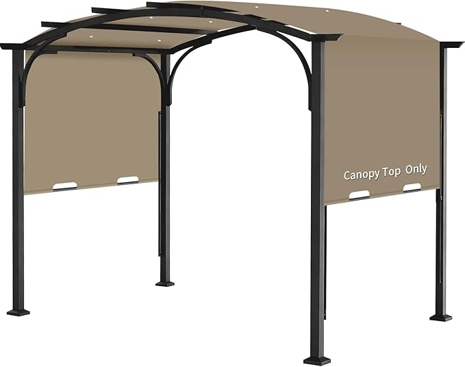Pergola Canopy Replacement Cover for Lowe's Allen + Roth 10x10 Ft Freestanding Pergola, 200" x 103" Shade Cover, Compatible with Model #L-PG152PST-B,Cover Only (Khaki) Iheqard