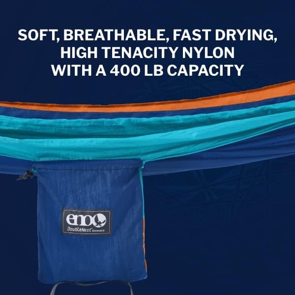 ENO, Eagles Nest Outfitters DoubleNest Lightweight Camping Hammock, 1 to 2 Person, Special Edition Colors, ATC EaglesNestOutfitters