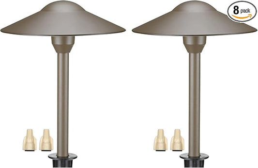 Lumina Lighting® 3W Landscape Lighting 12V Landscape Lights Low Voltage Landscape Path Lights Warm White Waterproof Outdoor Replaceable G4 LED Bulb for Garden Pathway Lawn Yard (Bronze, 2-Pack) LuminaLighting%C2%AE