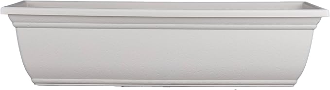 The HC Companies 24 Inch Mojave Window Planter Box with Drainage Holes, Lightweight UV-Resistant Plastic Outdoor Planters, 2-Pack Flower Box for Garden & Home Decor, Cottage Stone TheHCCompanies