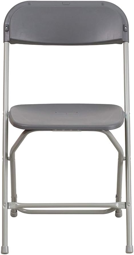 Flash Furniture Hercules Series Plastic Folding Chairs for Parties and Weddings, Stackable Commercial Event Seats, Set of 10, Gray FlashFurniture