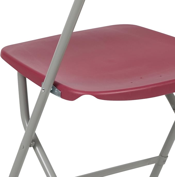 Hercules Series Plastic Folding Chair Red - 10 Pack 650LB Weight Capacity Comfortable Event Chair-Lightweight Folding Chair FlashFurniture
