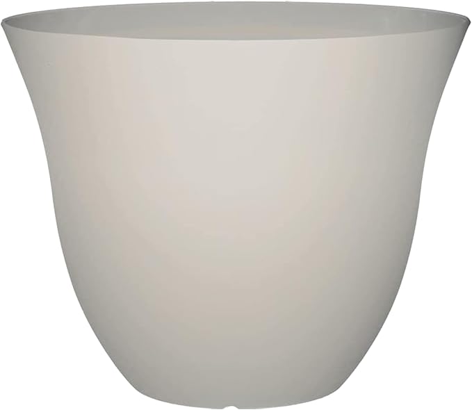 Classic Home and Garden Honeysuckle Resin Planters - Lightweight Indoor & Outdoor Plant Pots - UV-Resistant Plastic Flower Pots - Pot Planters for Flowers & Herbs (13" Vanilla White) ClassicHomeandGarden
