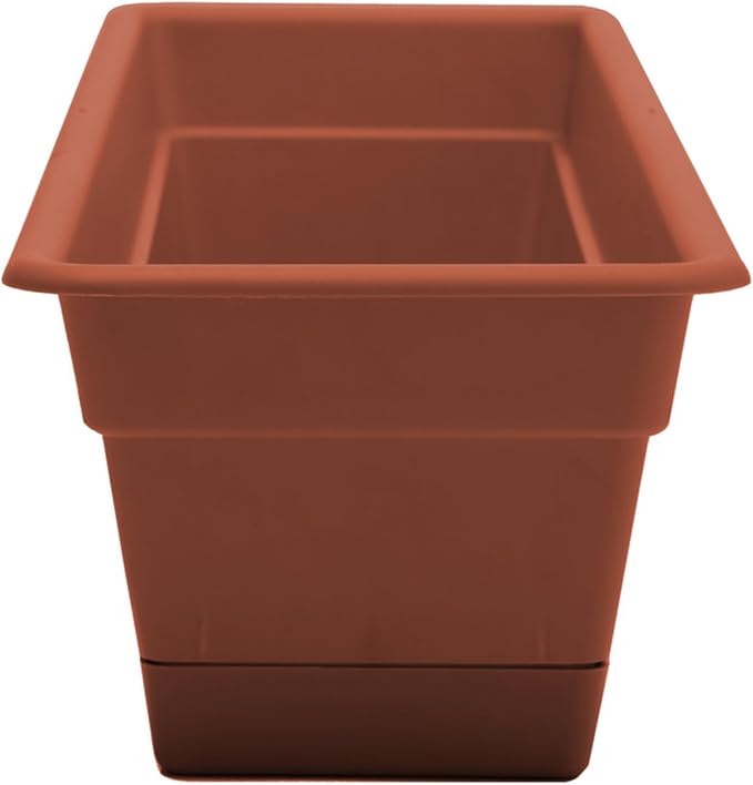 Bloem Dura Cotta Window Box Planter: 30" - Terra Cotta - Large Box with Tray, Weatherproof Resin Box, Removable Tray for Indoor & Outdoor Use, Gardening, 4 Gallon Capacity Bloem