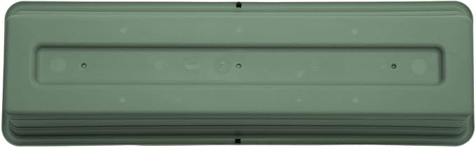 Bloem Dura Cotta 30" Basil Resin Rectangle Window Box Planter with Saucer Tray for Indoor and Outdoor Gardening Bloem