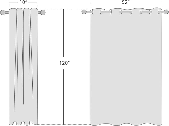 NICETOWN White Room Darkening Curtain 120 inches Long for Living Room - Grommet Solid Thermal Insulated Grommet Light Blocking Window Treatment for Bedroom (1 Panel, W52 x L120) NICETOWN