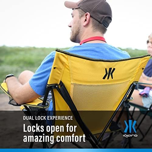 Kijaro XXL Dual Lock Portable Camping Chair - Supports Up to 400lbs - Enjoy The Outdoors in a Versatile Folding Sports & Outdoor Chair Kijaro