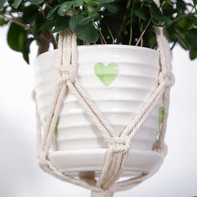 ELANE 2PCS 3-Tier 70" Macrame Plant Hangers Basket Plant Hanger Indoor Outdoor Hanging Plant Holder for Stand Flower Pots Decorations ELANE