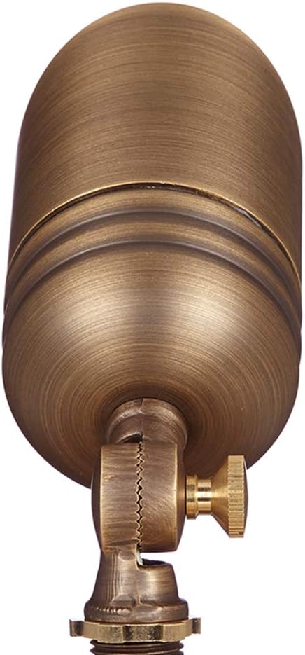 VOLT Fat Boy 12V Brass Outdoor Spotlight (Bronze) for Low Voltage Landscape Lighting of Yard, Lawn, Garden, Patio, Trees & House VOLT