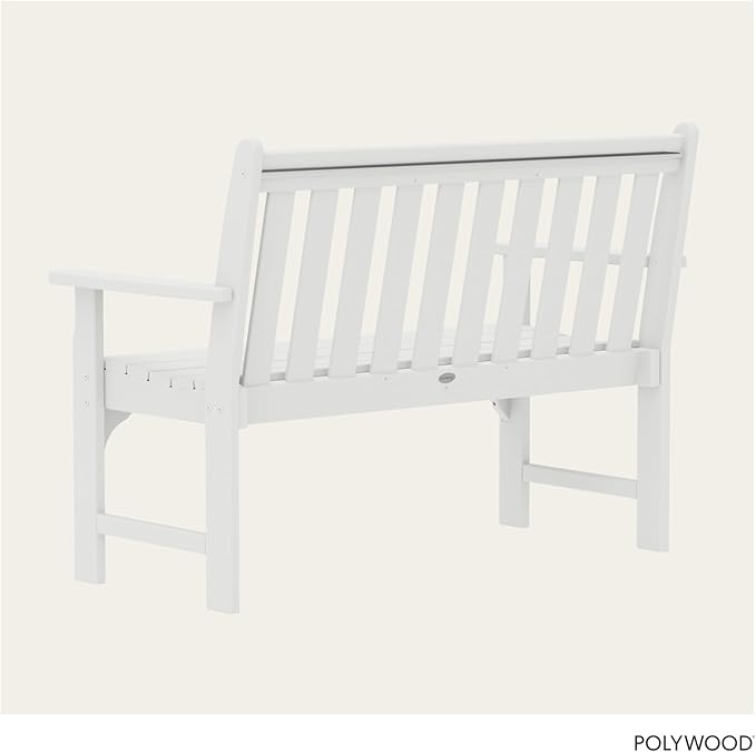POLYWOOD GNB48WH Vineyard 48" Bench, White POLYWOOD