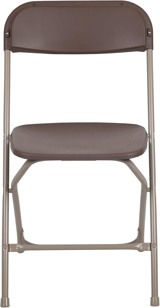 Flash Furniture Hercules Series Plastic Folding Chair - Brown - 6 Pack 650LB Weight Capacity Comfortable Event Chair-Lightweight Folding Chair FlashFurniture