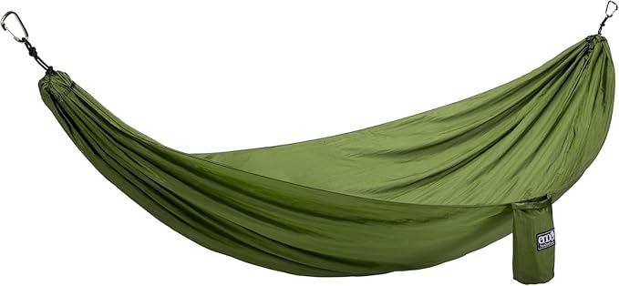 ENO TravelNest Hammock & Straps Combo - Portable Hiking and Camping Hammock with Straps Included - Travel Hammock for Camping, Hiking, Backpacking, a Festival, or The Beach - Moss EaglesNestOutfitters