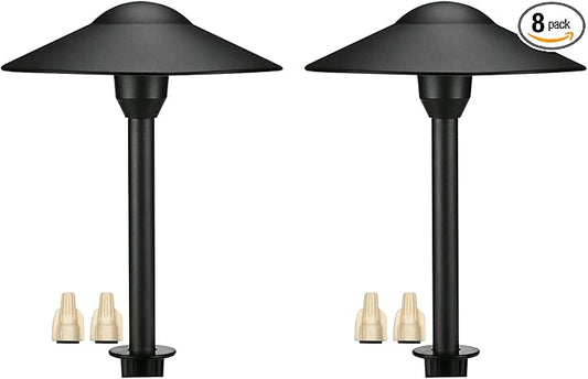 Lumina Lighting® 3W Landscape Lighting 12V Landscape Lights Low Voltage Landscape Path Lights Warm White Waterproof Outdoor Replaceable G4 LED Bulb for Garden Pathway Lawn Yard (Black, 2-Pack) LuminaLighting%C2%AE