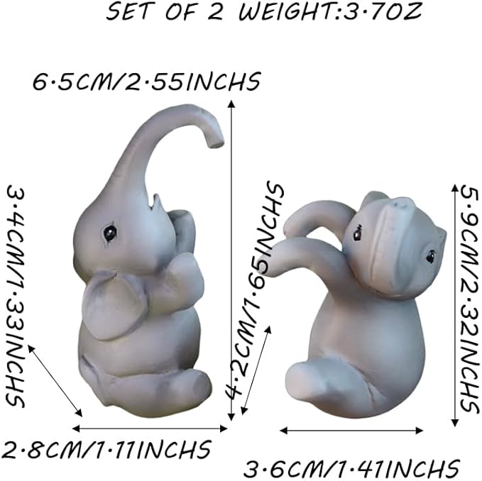 2-Piece Set Elephant Pot Huggers for Planters, Climbing Elephants Flower Pot Hugger, Hanging Plant Decorations for Pots, Cute Plant Pot Decorations for Home Garden Patio Fence Lawn Yard (Elephant) Pujipu