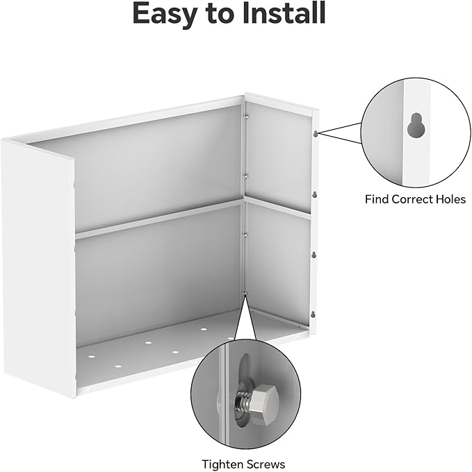 Heavy-Duty Galvanized Steel Planter with Removable Insert Shelf & 4 Drainage Holes - 32x12x24 Inches Large Size Outdoor/Indoor Garden Pot, White Ganeekiron