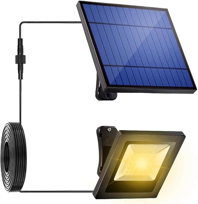 Solar Lights Outdoor Dusk to Dawn 4400mAh Solar Flood Lights Waterproof LED 3000K Spot Light for Yard, Street, Porch, Outside, Landscape Lighting, Warm White OusamLED