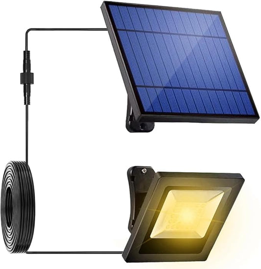 Solar Lights Outdoor Dusk to Dawn 4400mAh Solar Flood Lights Waterproof LED 3000K Spot Light for Yard, Street, Porch, Outside, Landscape Lighting, Warm White OusamLED