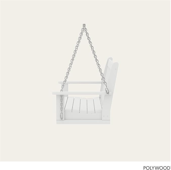 POLYWOOD GNS60WH Vineyard 60" Swing, White POLYWOOD