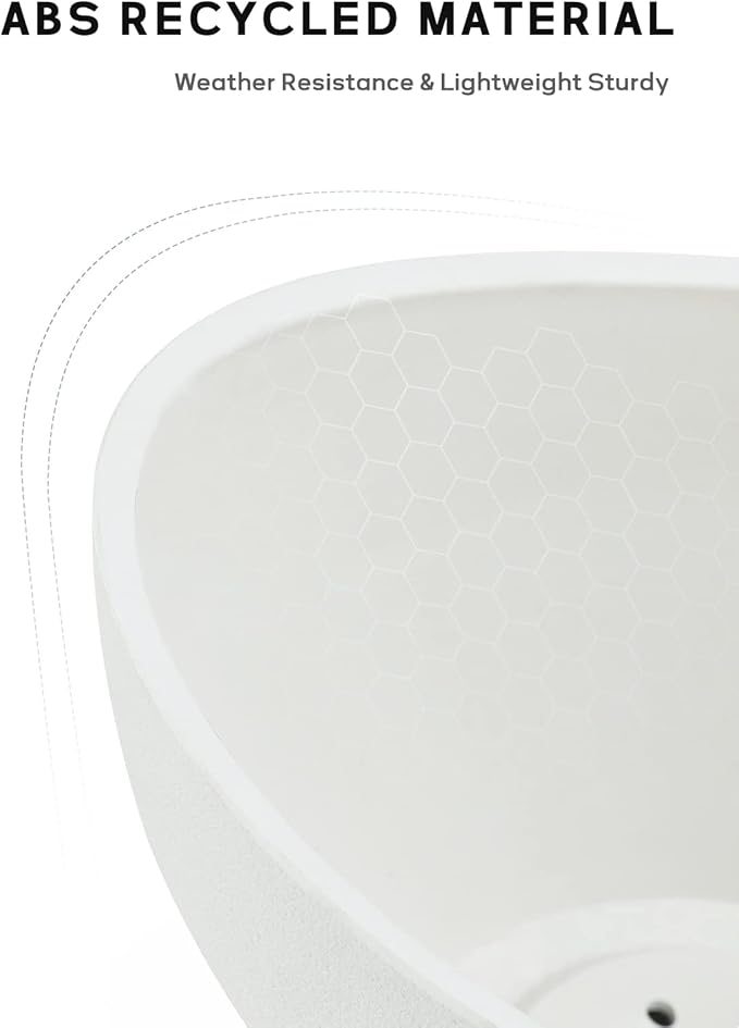 LaDoVita Plant Pots with Drainage Holes, 12 Inch Large Planters for Indoor Plants, Plastic Flower Pots Outdoor, 2 Pack, White LaDoVita