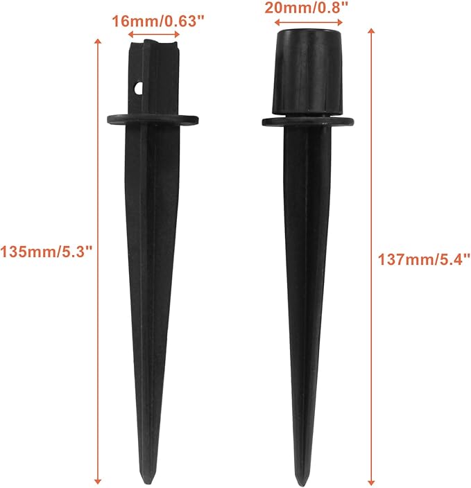 Litoexpe 8 Pack Metal Solar Lights Stake, Replacement Spike Ground Stake for Garden Lights Outdoor Enthusiasts PRATICALPRODUCTS