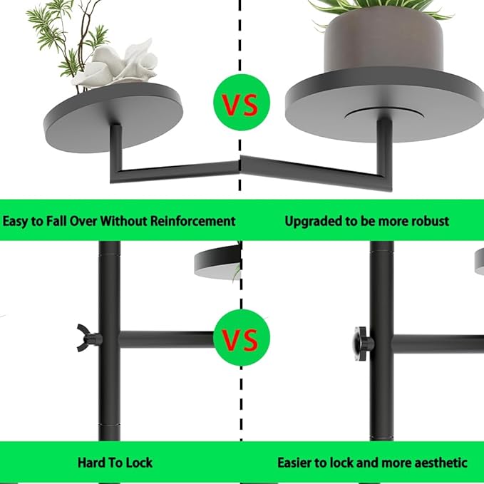 Rotating Wall Plant Shelves Plant Shelf for Window 3-Tier Metal Wall Plant Holder for Multiple Plants with Hanging Indoor Home Decor Wehaveahome