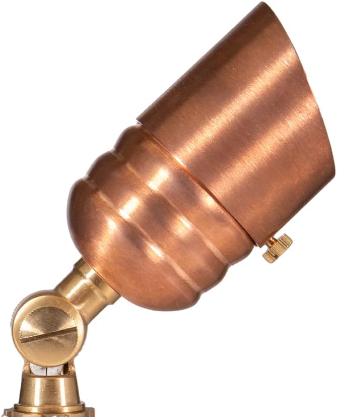 VOLT Fat Boy 12V Outdoor Mini Spotlight (Copper) for Low Voltage Landscape Lighting of Yard, Lawn, Garden, Patio, Trees & House VOLT
