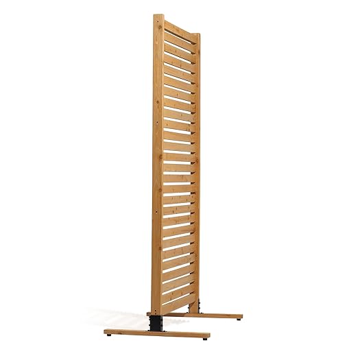 VEVOR Wooden Privacy Screen,36" W x 73" H Outdoor Privacy Screen, Freestanding Wood Privacy Panel with Stand,Outdoor Divider for Balcony Patio Lawn Garden VEVOR