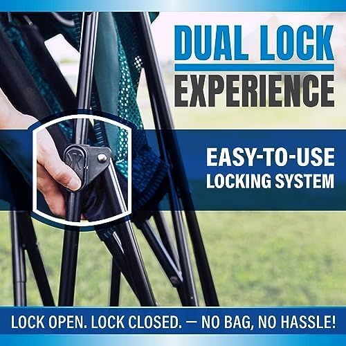Kijaro Dual Lock Portable Camping Chairs - Enjoy the Outdoors with a Versatile Folding Chair, Sports Chair, Outdoor Chair & Lawn Chair - Dual Lock Feature Locks Position – Kawachi Purple Kijaro