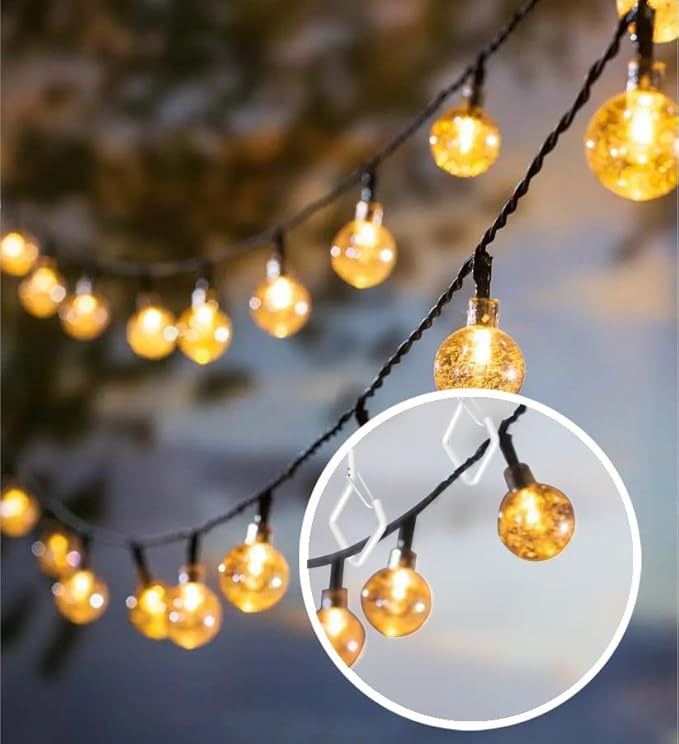 2.2" Screw in Hooks with Safety Buckle Design for Hanging Outdoor String Lights, Plant, Flowers, Heavy Duty Outdoor Garden Lights Q-Hooks, Wall Mount Ceiling Mount (10Pack White) HEDGBOBO