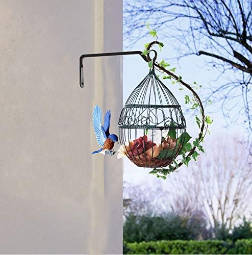 12" Plant Hangers 8-Pack - Heavy Duty Rust-Resistant Steel Hooks for Bird Feeders, Indoor/Outdoor Plants & Wall Decor, Black YELOKIE
