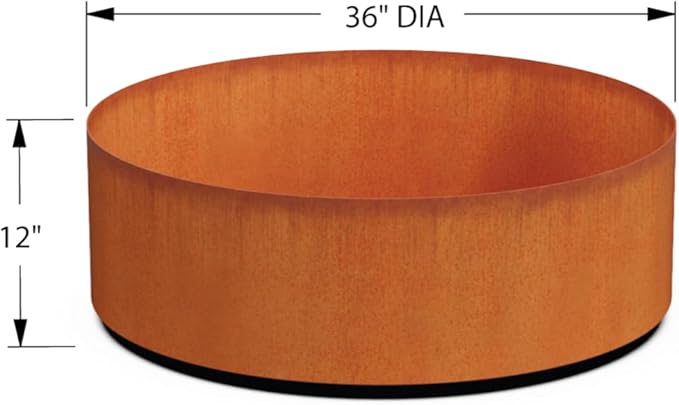 PLANTERCRAFT Corten Steel Metal Planter Box, Round Sizes, Modern Garden Steel planters for Commercial and Residential Outdoor Use. Plantercraft