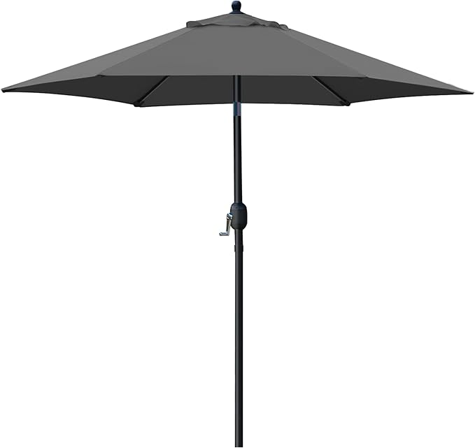 Sunnyglade 7.5' Patio Umbrella Outdoor Table Market Umbrella with Push Button Tilt/Crank, 6 Ribs Sunnyglade