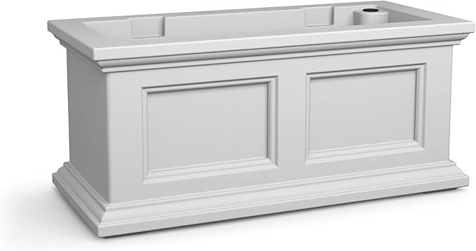 Mayne Fairfield 2-Foot Window Box – Self-Watering, Weather-Resistant Planter for Flowers – Durable Design for Outdoor Use, Perfect for Windows Mayne