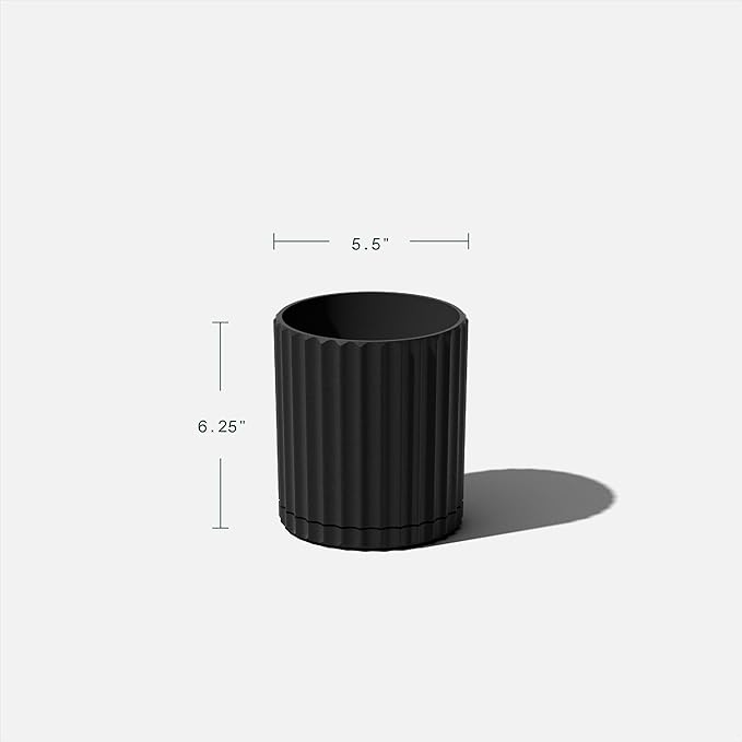 Veradek Demi Series Demi 6" Planter w/Tray - Black, 2 Pack VeradekOutdoor