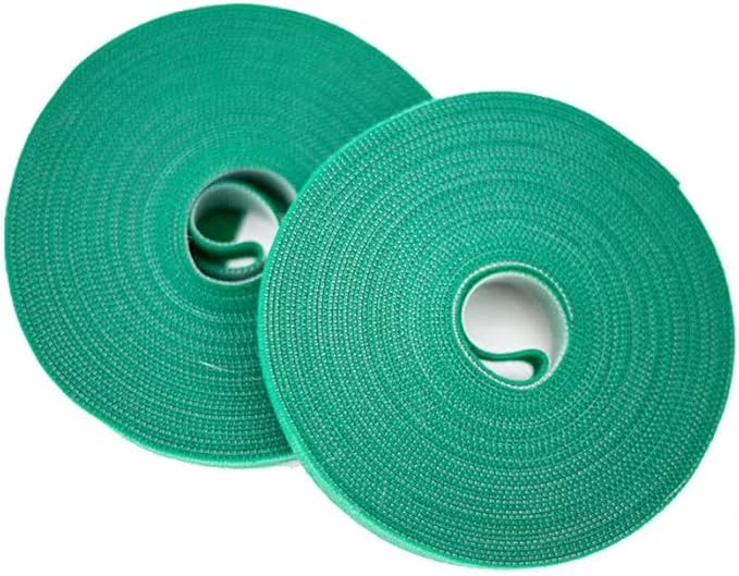 Garden Tie Green Tape, Plant Supports, Gentle On Plants (32.8ft × 0.6 inch, 2 Rolls, Green) plantactic