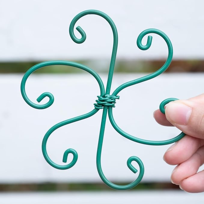 5PCS Monstera Plant Support Hook - 4.1 * 4.4IN, Durable Flexible Stabilizers for Indoor Plants, Metal Stem Supports and Leaf Holders, Easy Tool-Free Operation, Ideal for Fishbone Cactus Care Yohsnor