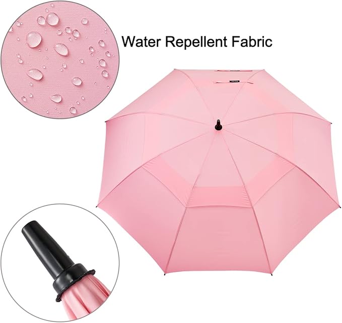 G4Free 47/54/62/68/72 Inch Automatic Open Golf Umbrella Oversize Extra Large Double Canopy Vented Windproof Waterproof Stick Umbrellas G4Free
