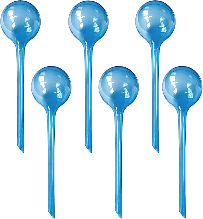 MOONSOUND Small Plant Watering Globes, 6pcs Plastic Plant Watering Devices, Plant Waterer Self Watering Bulbs for Indoor Outdoor Plants MOONSOUND